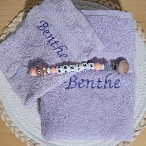 Handdoek set Benthe met speenkoord